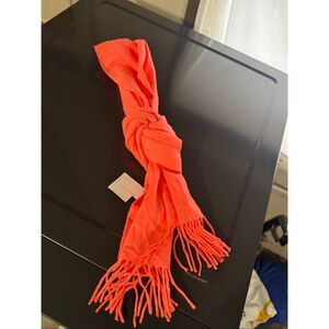 Joseph Beth  Cashmere Throw Scarf Wrap Bright Orange Coral Soft Cozy NWT